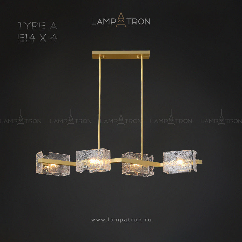 FABIOLA Linear Chandelier by Lampadom - scale reference
