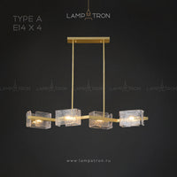 FABIOLA Linear Chandelier by Lampadom - scale reference