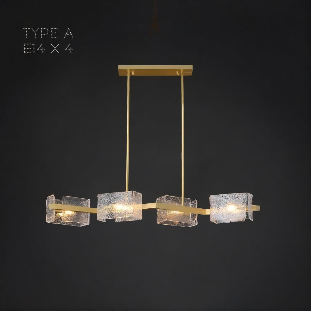 FABIOLA Linear Chandelier by Lampadom - angle view