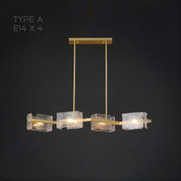 FABIOLA Linear Chandelier by Lampadom - angle view