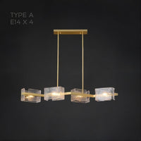 FABIOLA Linear Chandelier by Lampadom - detail view
