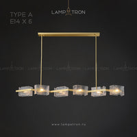 FABIOLA Linear Chandelier by Lampadom - angle view