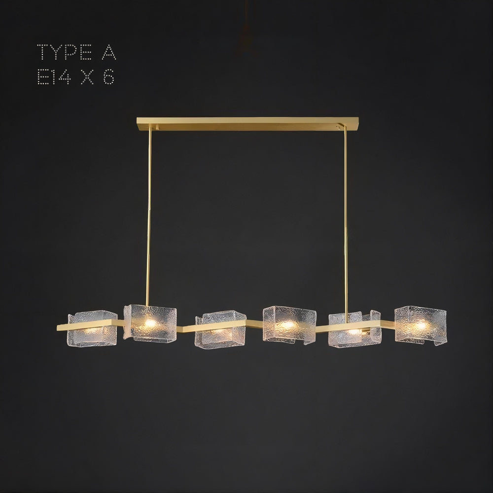 FABIOLA Linear Chandelier by Lampadom - detail view