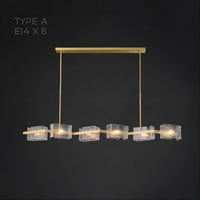 FABIOLA Linear Chandelier by Lampadom - detail view