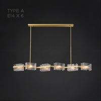 FABIOLA Linear Chandelier by Lampadom - close-up