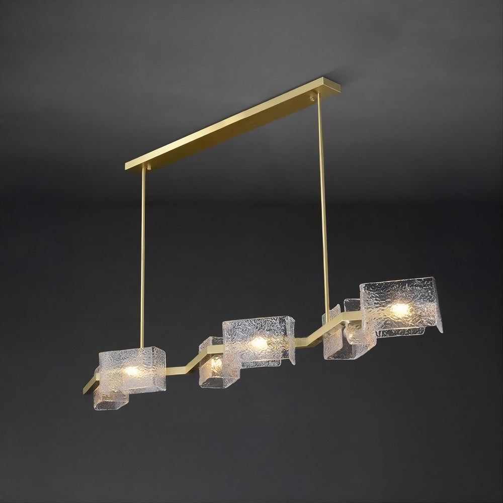 FABIOLA Linear Chandelier by Lampadom - angle view