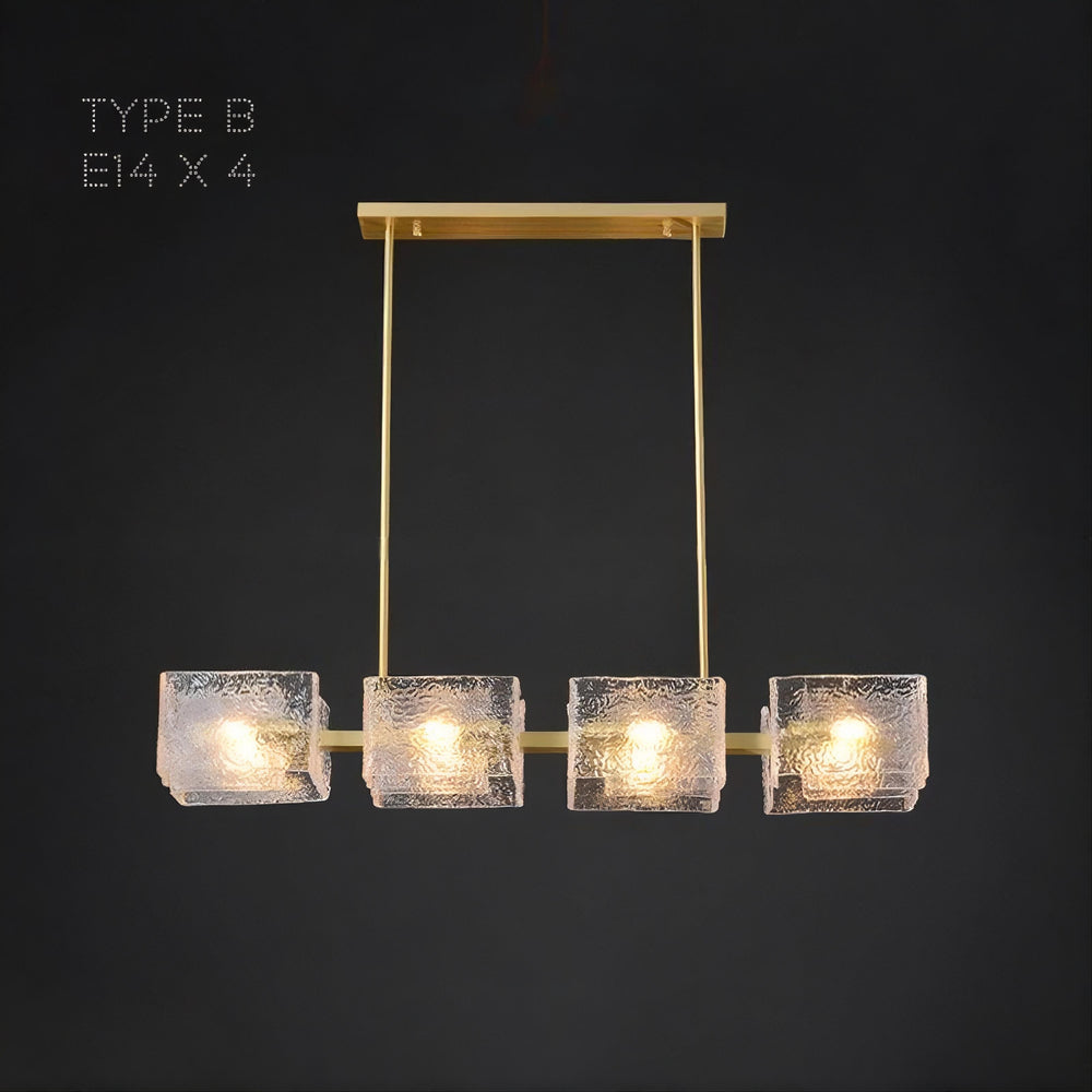 FABIOLA Linear Chandelier by Lampadom - side view