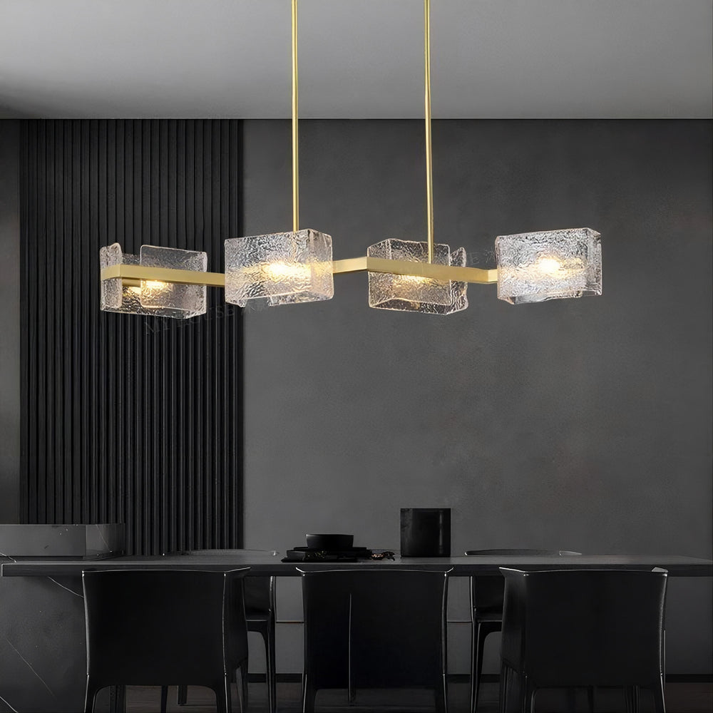 FABIOLA Linear Chandelier by Lampadom - close-up