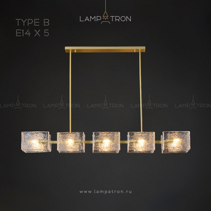 FABIOLA Linear Chandelier by Lampadom - top view