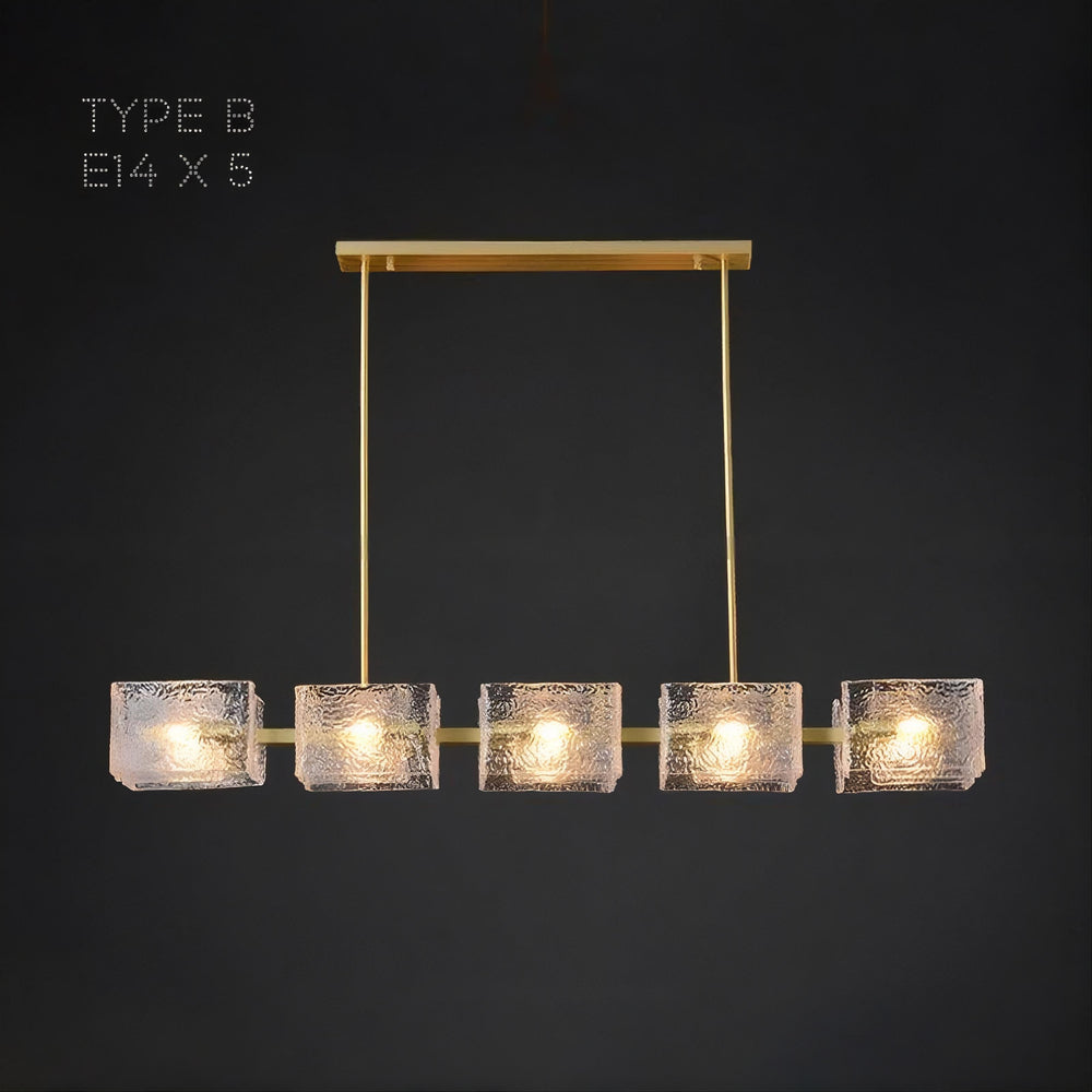 FABIOLA Linear Chandelier by Lampadom - close-up