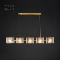 FABIOLA Linear Chandelier by Lampadom - close-up