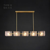 FABIOLA Linear Chandelier by Lampadom - side view