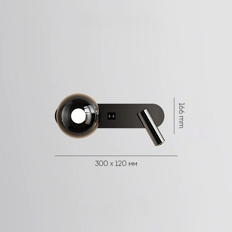 FERDIN DUAL Wall Light by Lampadom - scale reference