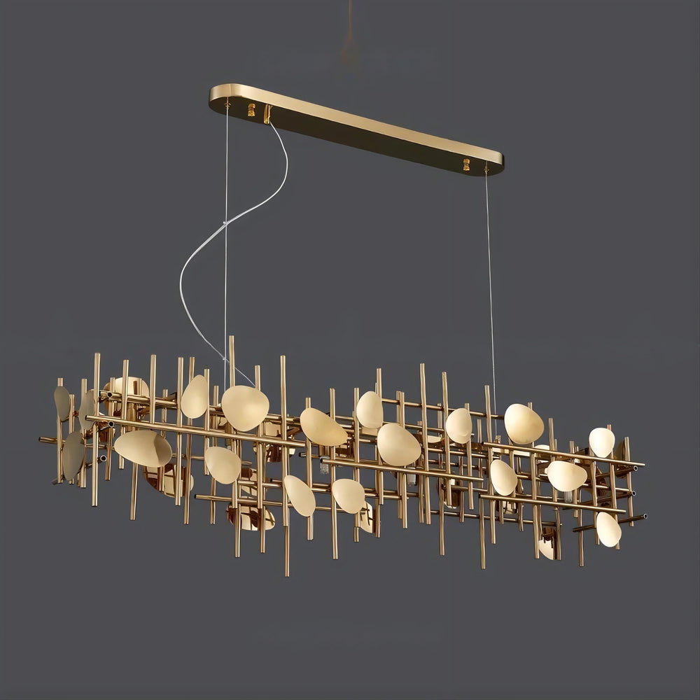 FERNANDA Linear Chandelier by Lampadom - detail view