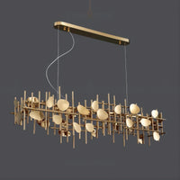 FERNANDA Linear Chandelier by Lampadom - detail view