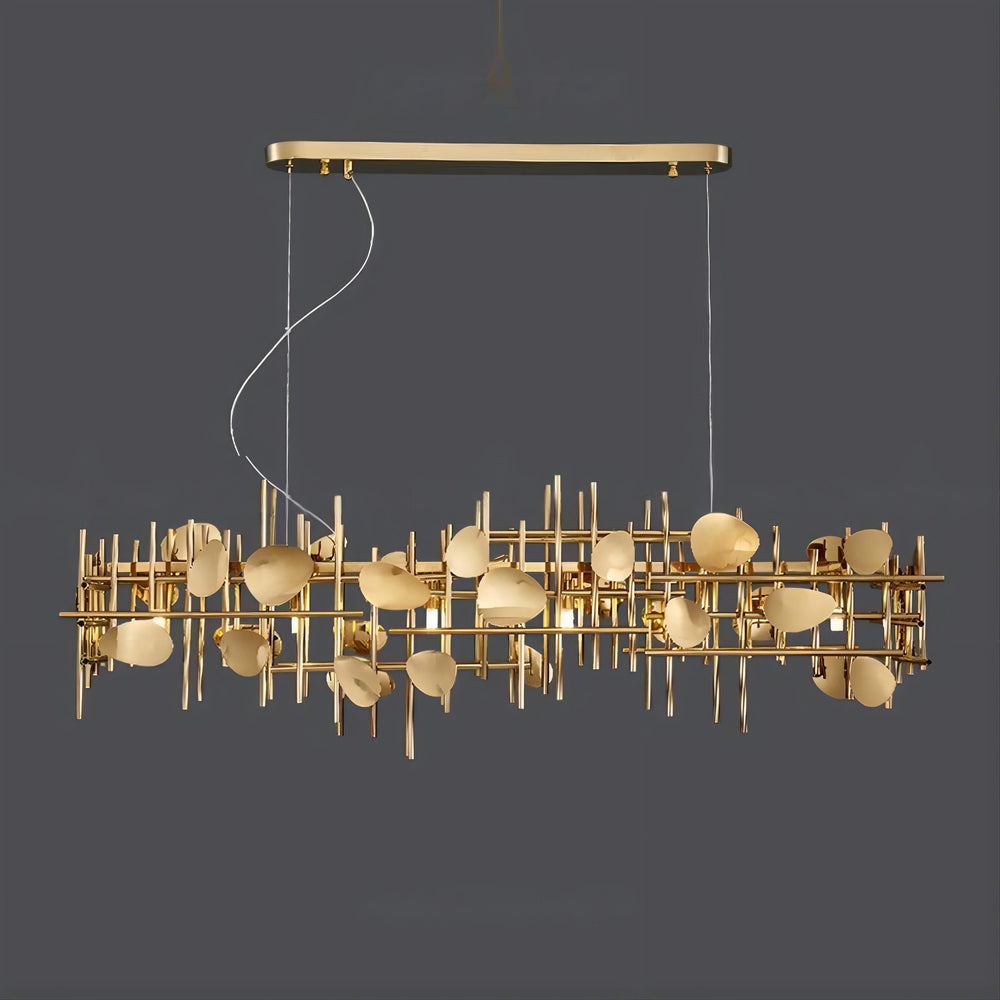 FERNANDA Linear Chandelier by Lampadom - side view