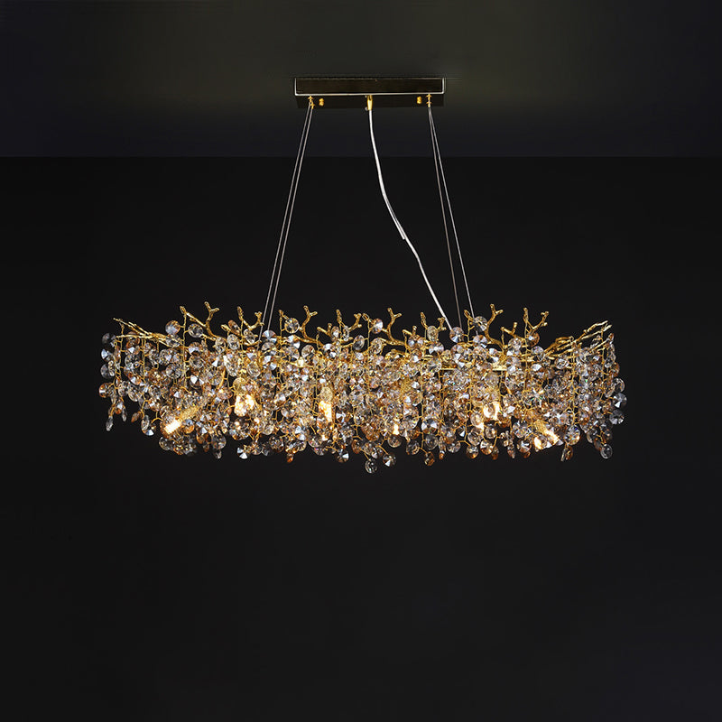 FLAMB Linear Chandelier by Lampadom - side view