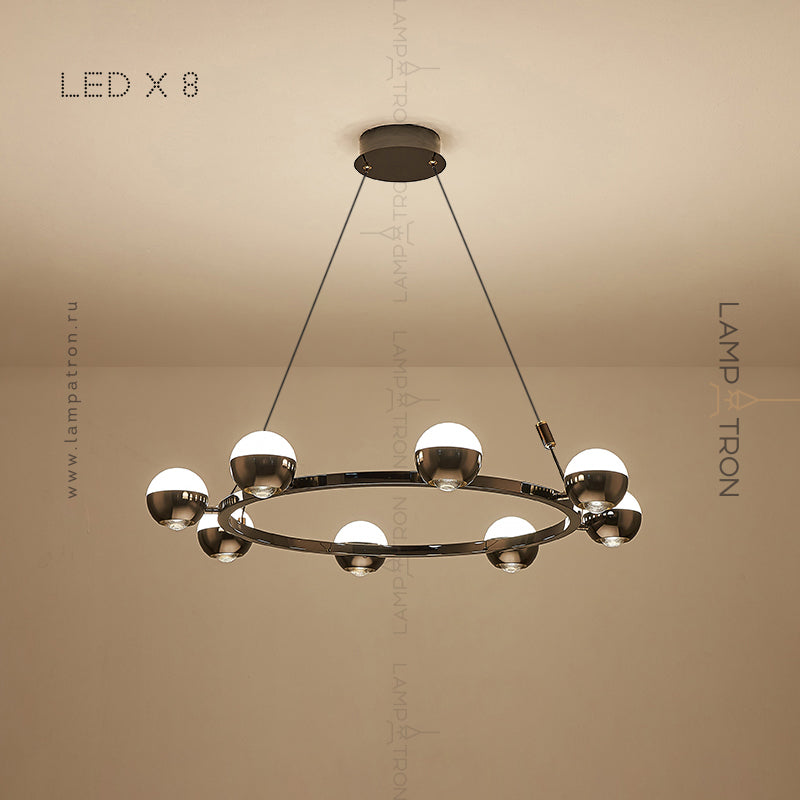 BARCELONA Ring Chandelier by Lampadom - detail view