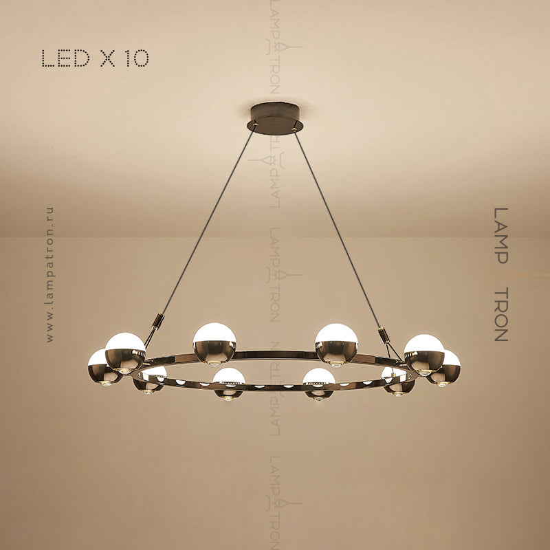 BARCELONA Ring Chandelier by Lampadom - scale reference