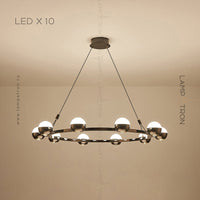 BARCELONA Ring Chandelier by Lampadom - scale reference