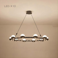 BARCELONA Ring Chandelier by Lampadom - side view