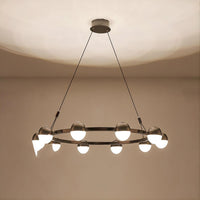 BARCELONA Ring Chandelier by Lampadom - scale reference