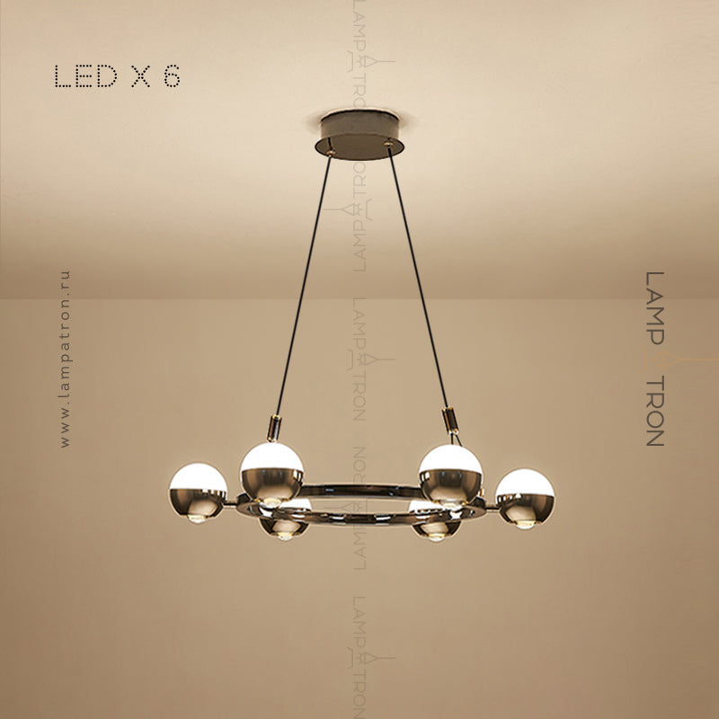 BARCELONA Ring Chandelier by Lampadom - close-up