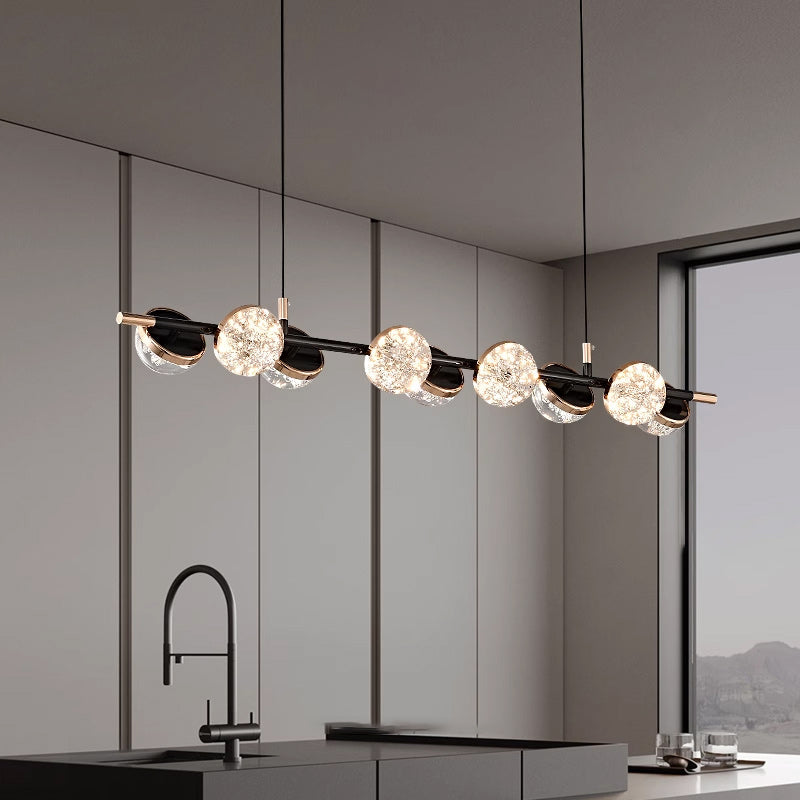 FRIDHELM Linear Chandelier by Lampadom - side view