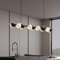 FRIDHELM Linear Chandelier by Lampadom - side view