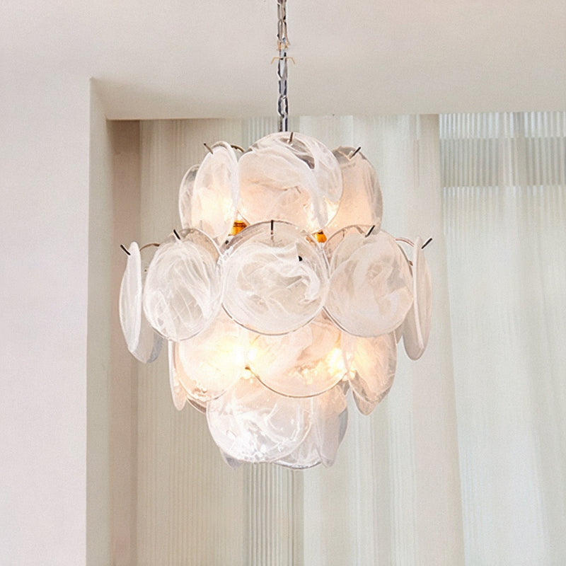 FROST COLOR Chandelier, White by Lampadom - side view