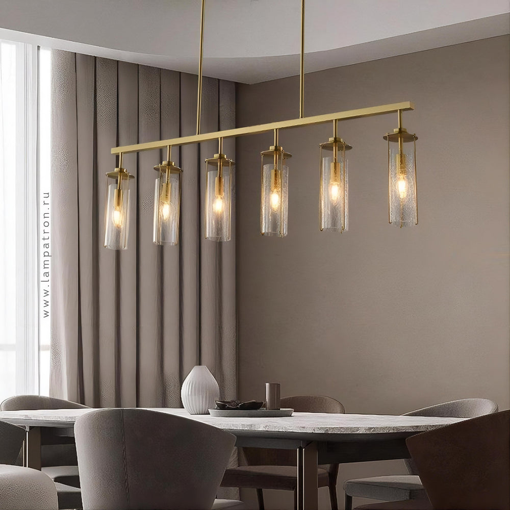 GABRIELLA Linear Chandelier by Lampadom - angle view
