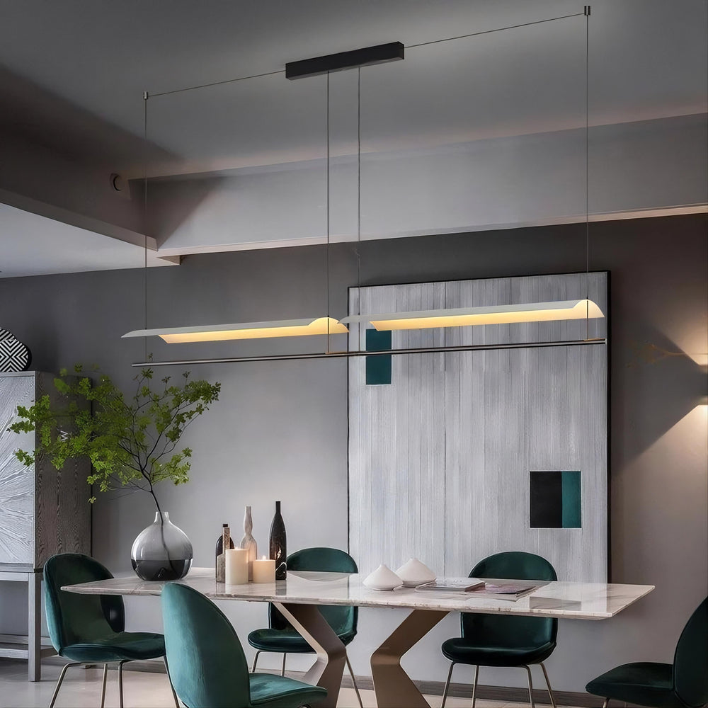 GARTH Linear Chandelier by Lampadom - side view