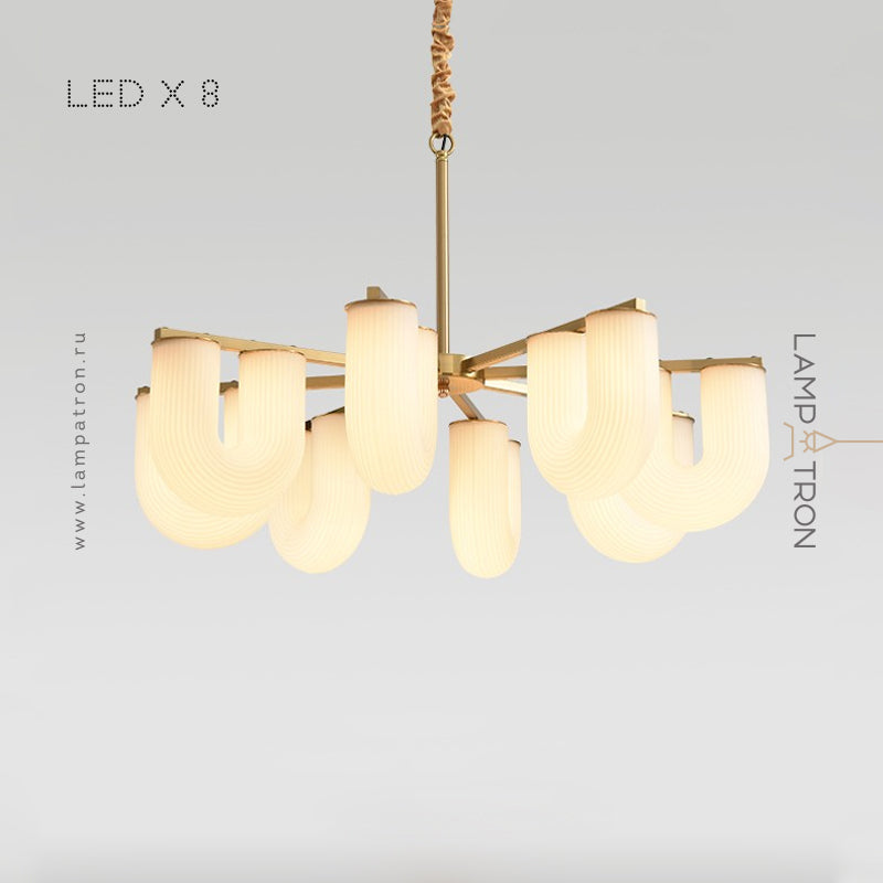 GAUTE Chandelier by Lampadom - side view