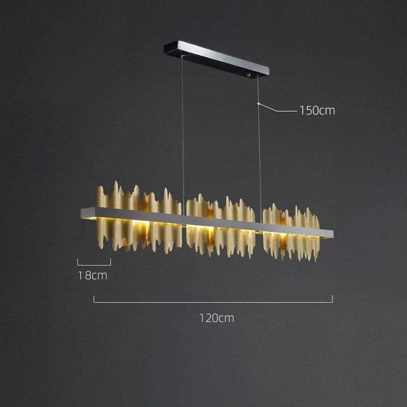 GERON Linear Chandelier by Lampadom - angle view