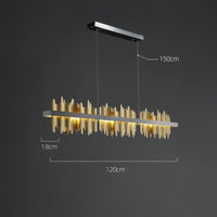 GERON Linear Chandelier by Lampadom - angle view
