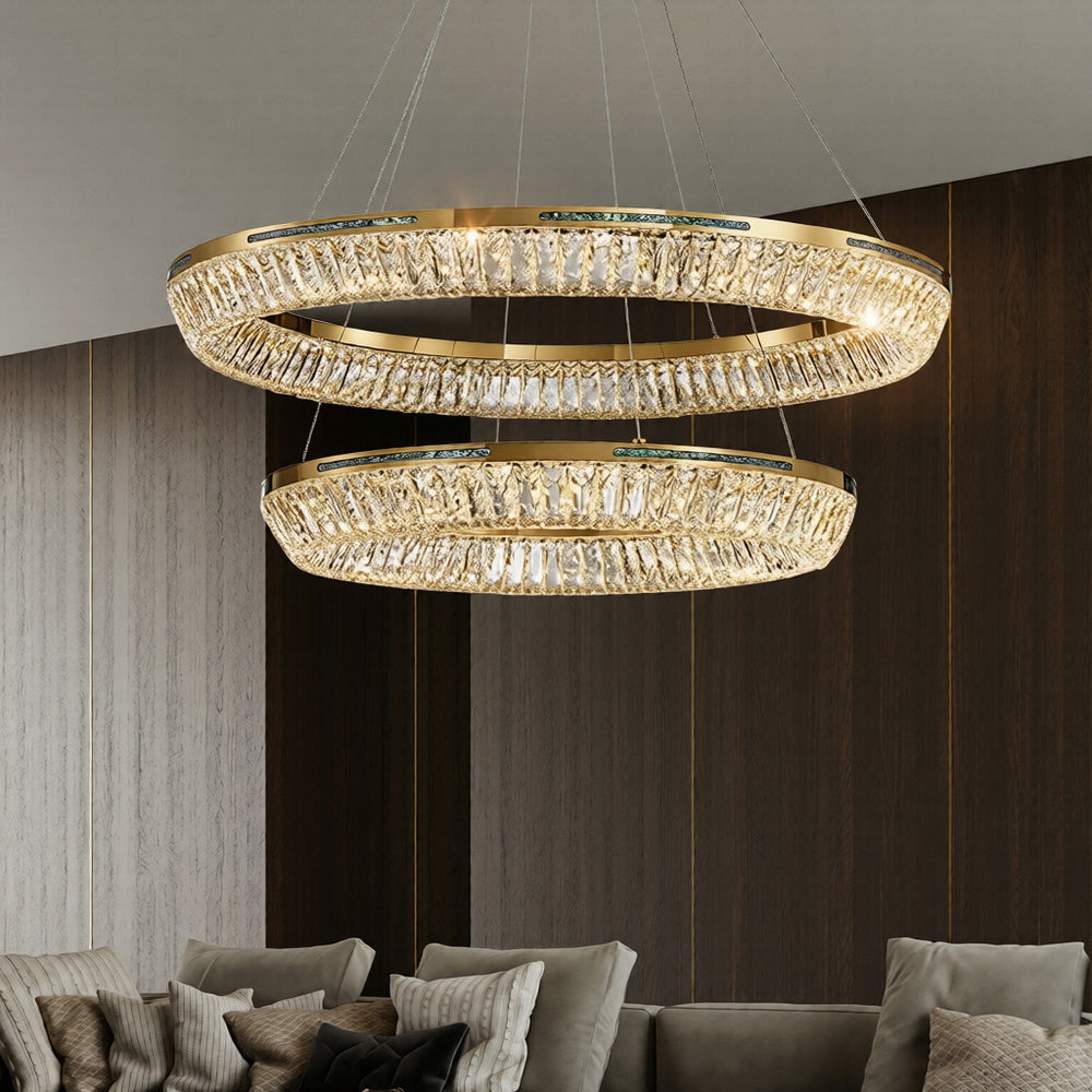 GERTRUDA LUX Ring Chandelier by Lampadom - top view