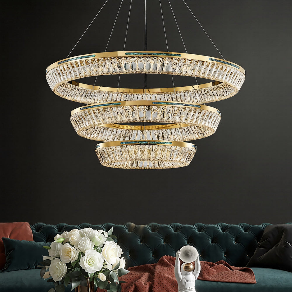 GERTRUDA LUX Ring Chandelier by Lampadom - close-up