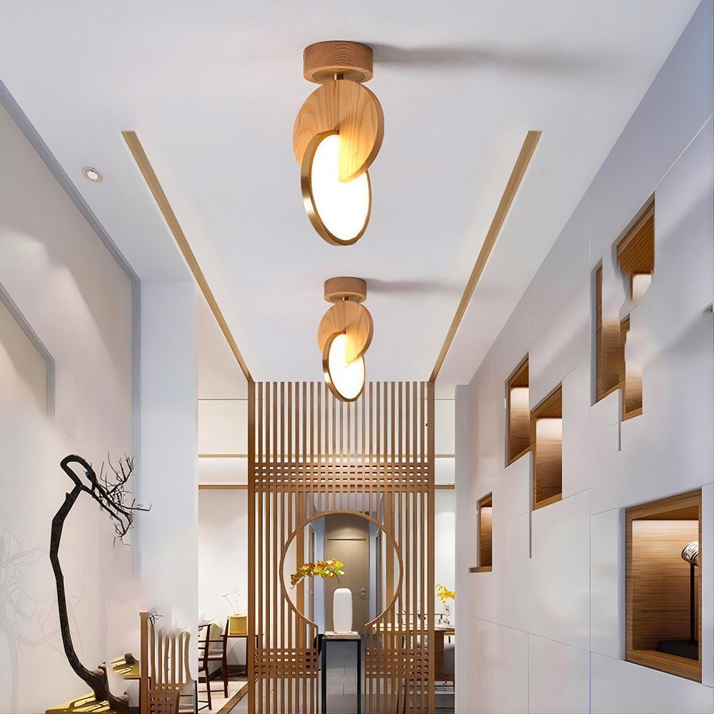GLATT WOOD Ceiling Chandelier by Lampadom - scale reference