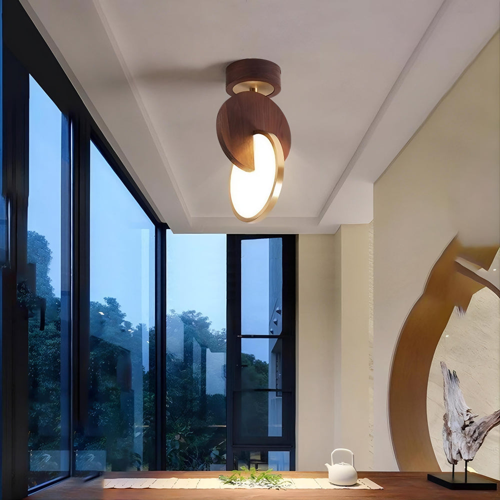 GLATT WOOD Ceiling Chandelier by Lampadom - top view
