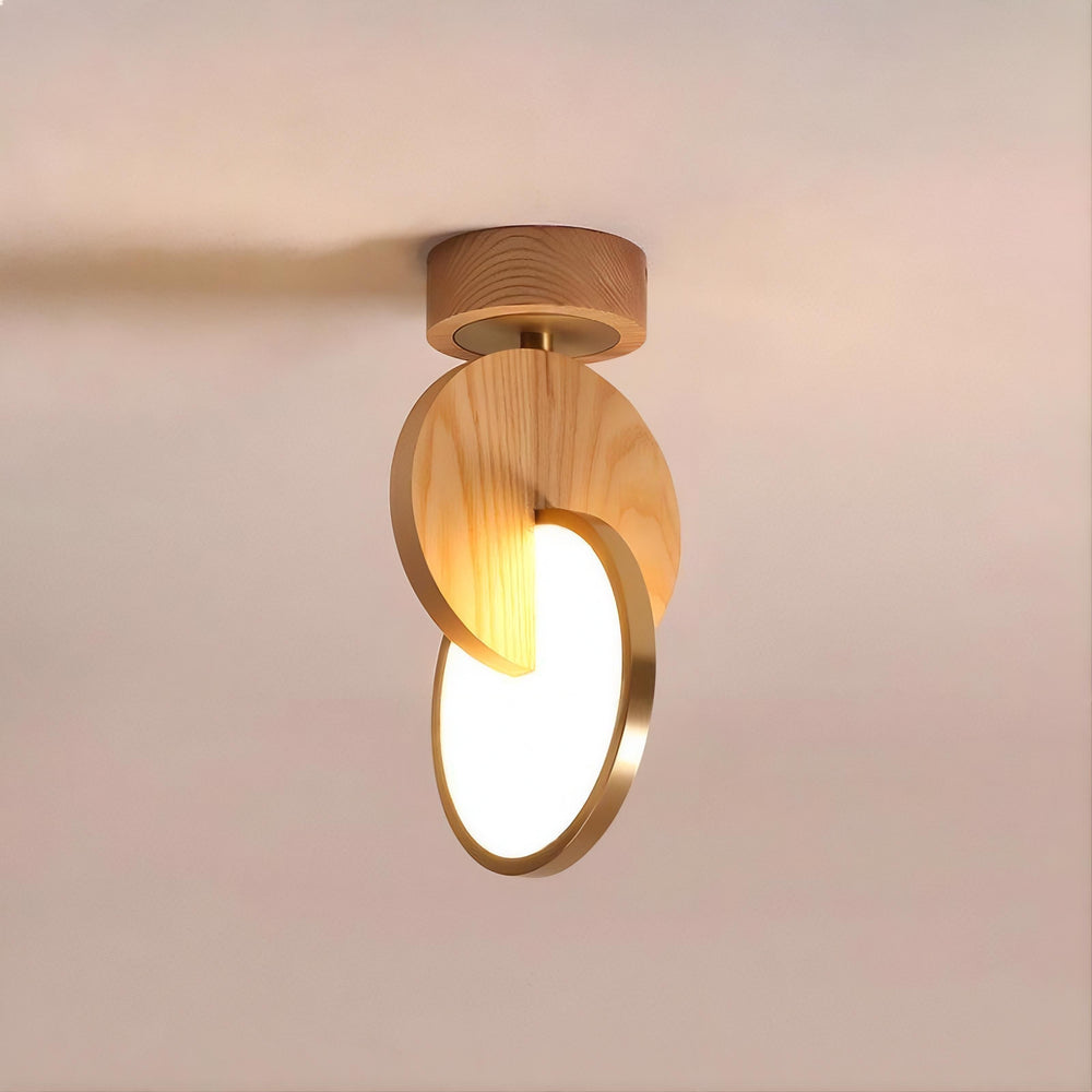 GLATT WOOD Ceiling Chandelier by Lampadom - angle view