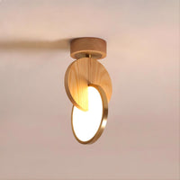 GLATT WOOD Ceiling Chandelier by Lampadom - side view