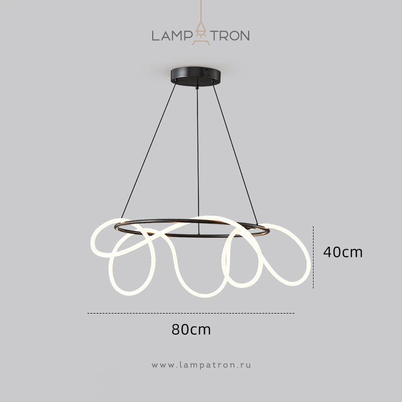 GLORIFY LUX R Ring Chandelier by Lampadom - side view