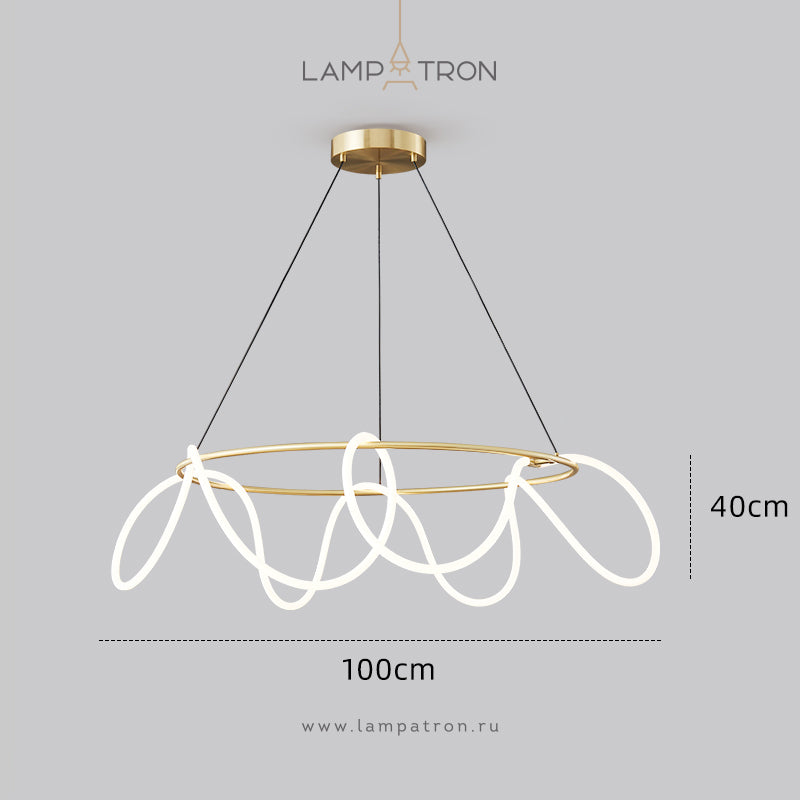 GLORIFY LUX R Ring Chandelier by Lampadom - scale reference
