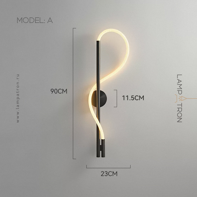 GLORIFI OPTICAL CORD Wall Light by Lampadom - detail view