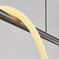GLORIFY OPTIC Linear Chandelier by Lampadom - angle view