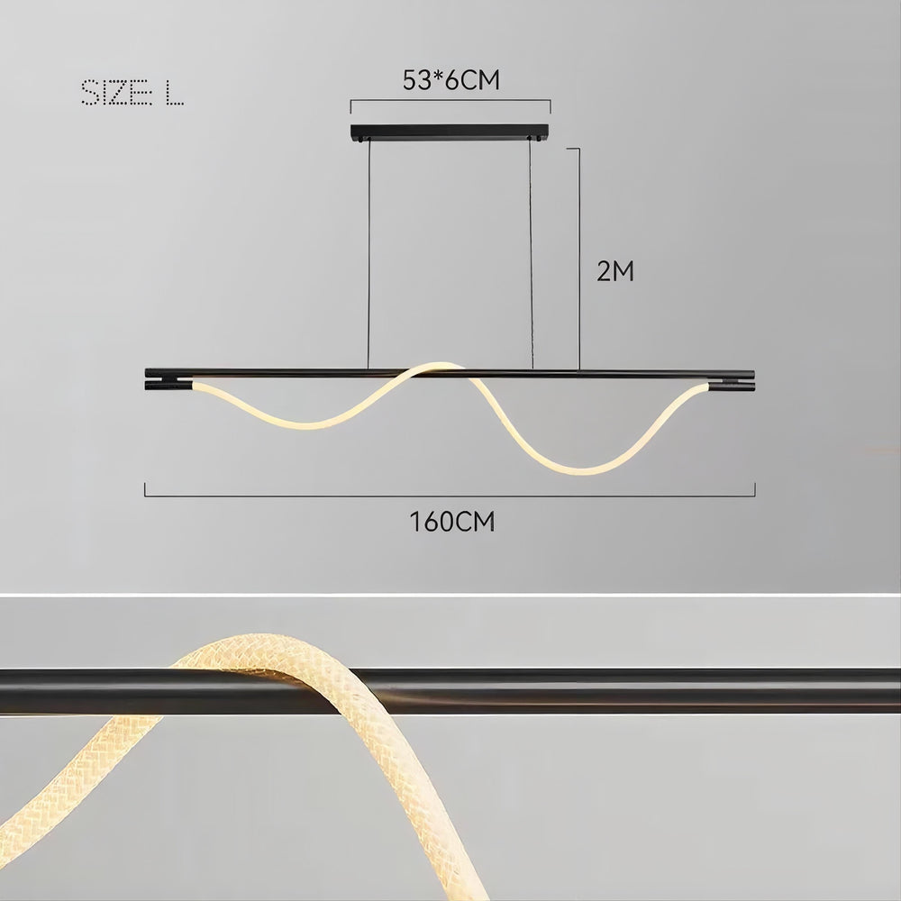 GLORIFY OPTIC Linear Chandelier by Lampadom - ambient shot