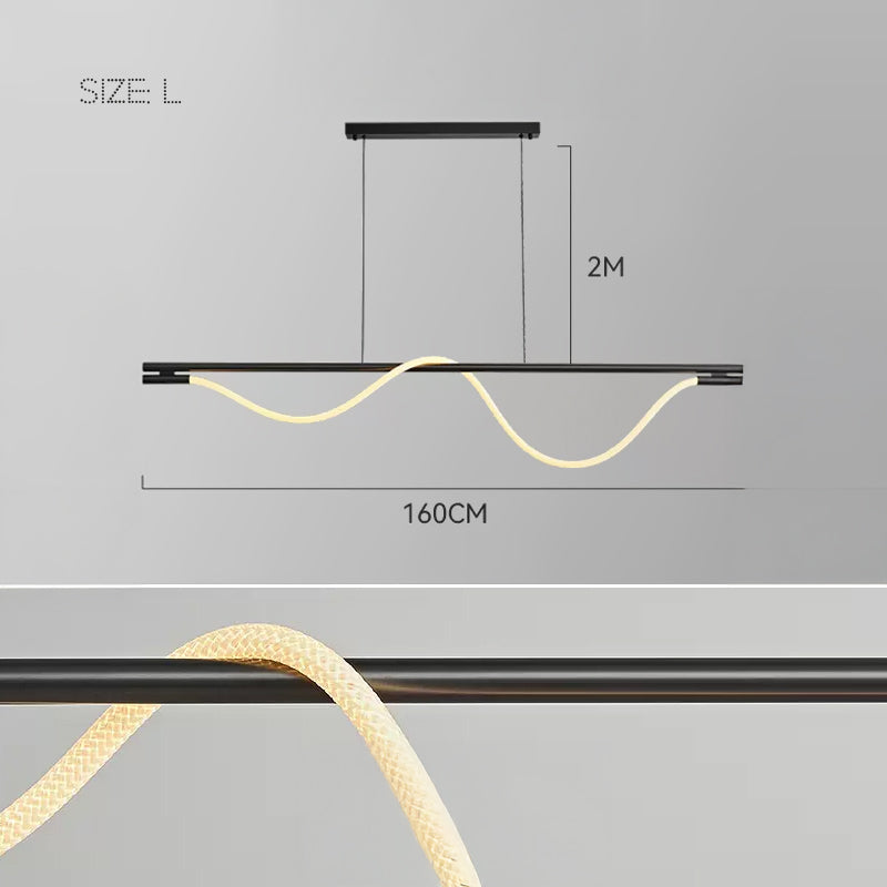 GLORIFY OPTIC Linear Chandelier by Lampadom - ambient shot