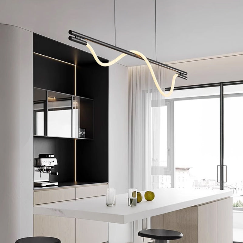 GLORIFY OPTIC Linear Chandelier by Lampadom - detail view