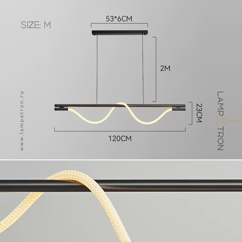 GLORIFY OPTIC Linear Chandelier by Lampadom - top view