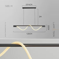 GLORIFY OPTIC Linear Chandelier by Lampadom - top view